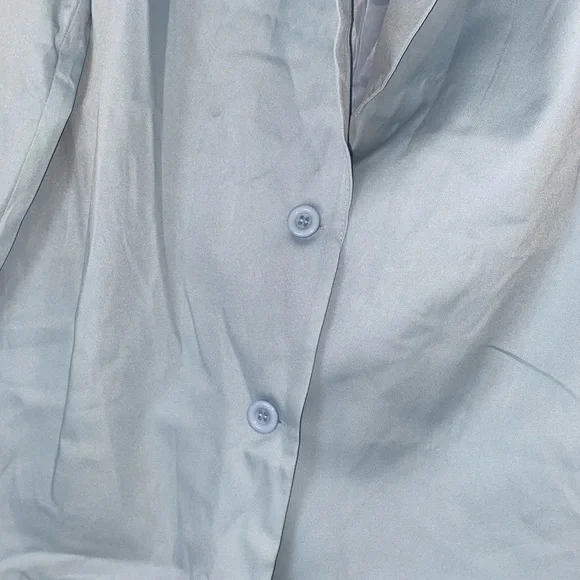 Light blue blazer with shoulder pads - Picture 2 of 4